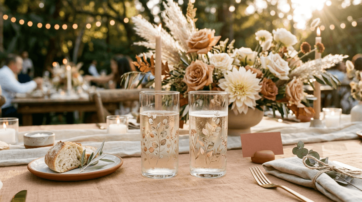 Design mariage 2026 : les nouvelles tendances sur les verres